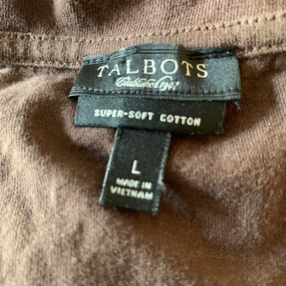 NWOT- Talbots Pima Cotton Crew Neck Tee W/Detail! - Picture 5 of 5